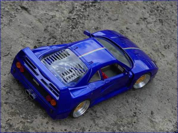 1:18 Ferrari F40 GTO + 3tlg.BBS Alu-Felgen + BBR Vitrine = UNIKAT